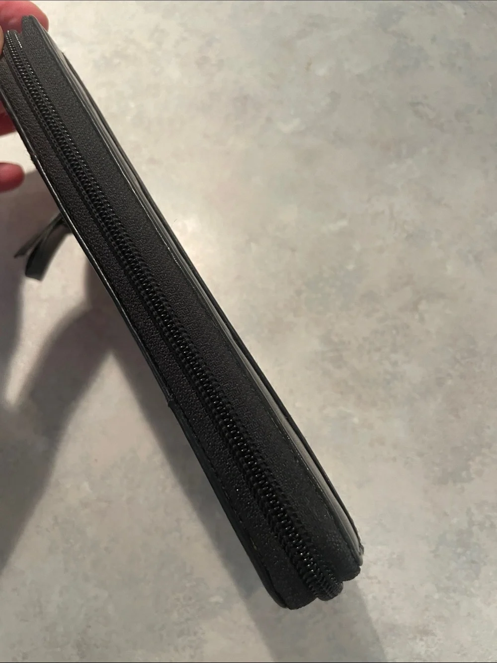 Tignanello Black Leather Zip-Around Wallet
